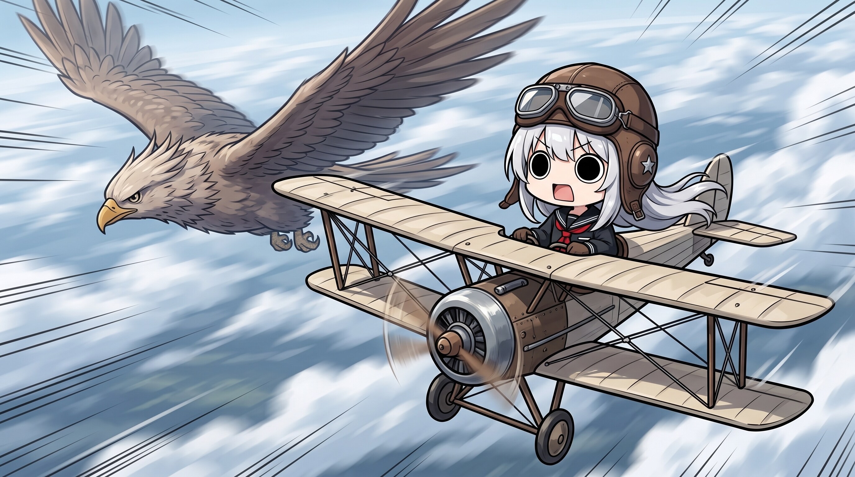 飛行機を操縦するえらいこっちゃ嬢 | の人気AIイラスト・グラビア