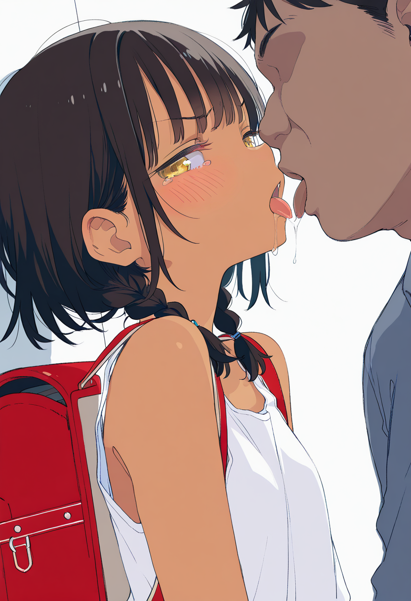 チューされている褐色子ちゃん