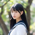 制服トップレス 2枚目