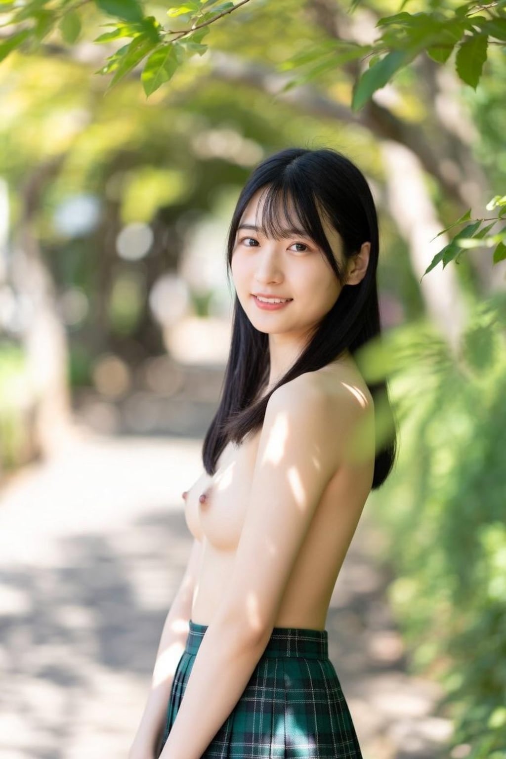 制服トップレス