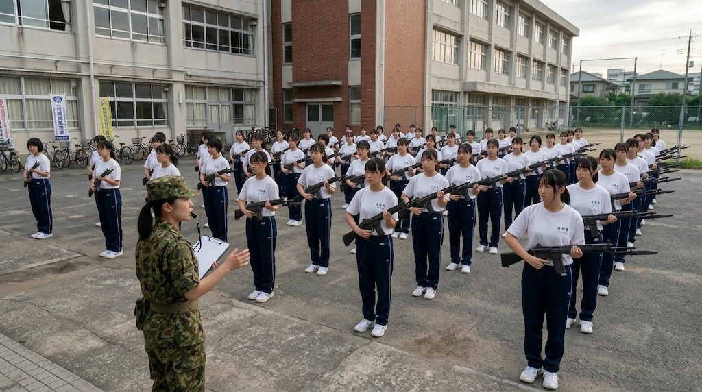 朝の軍事訓練