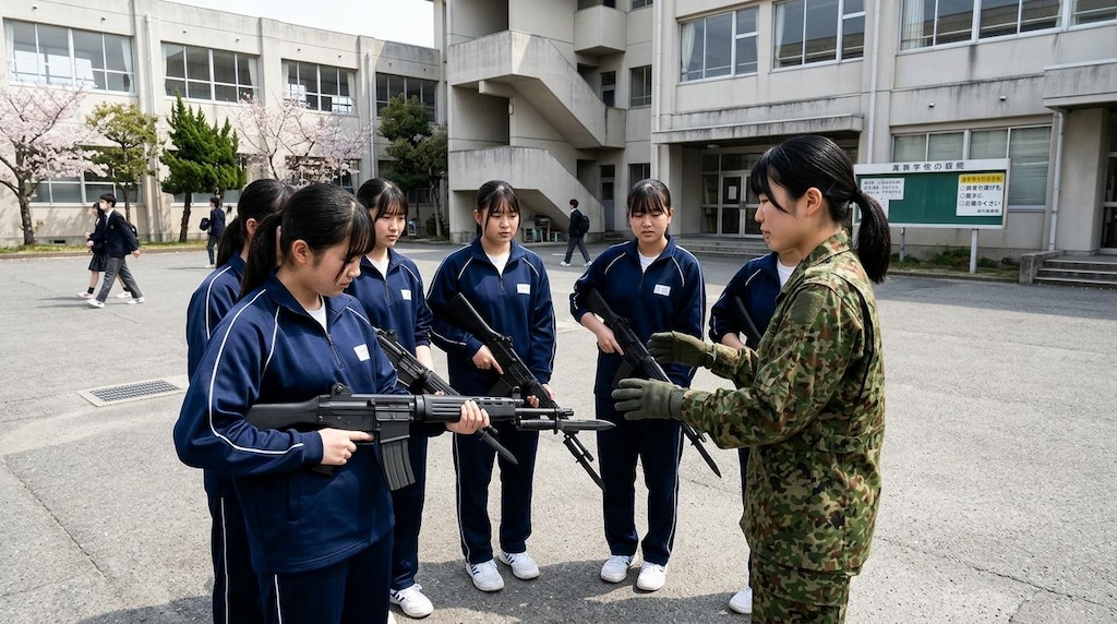 朝の軍事訓練