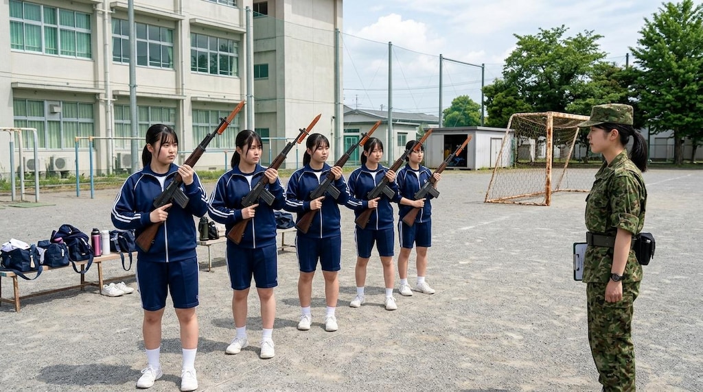 朝の軍事訓練