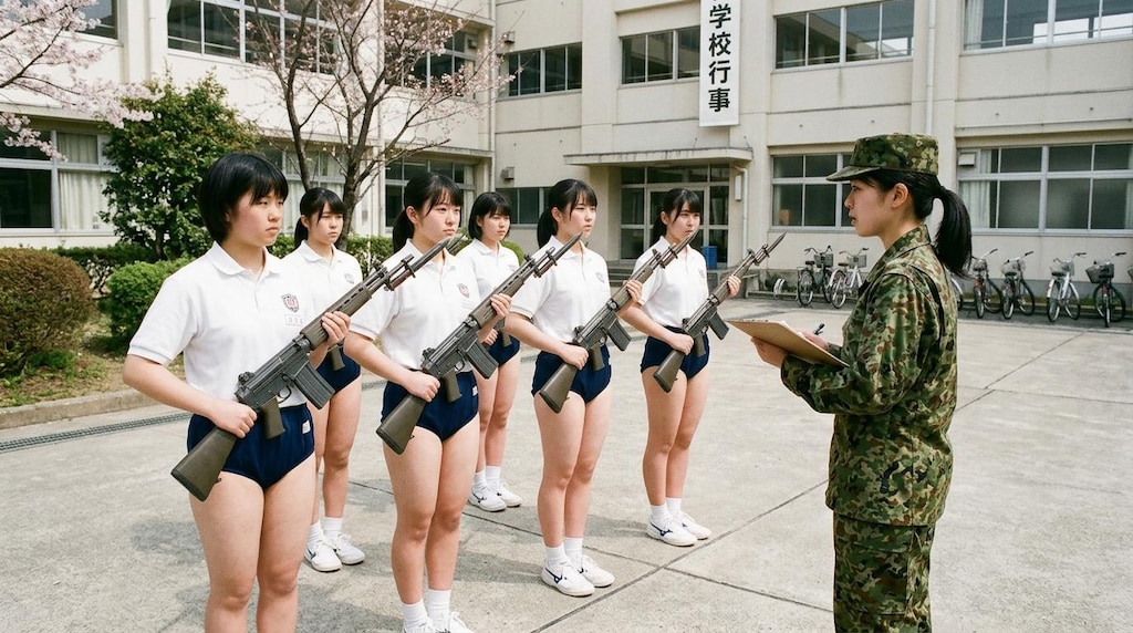 朝の軍事訓練