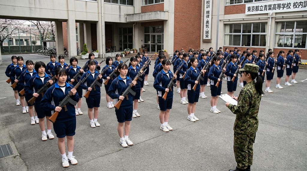 朝の軍事訓練