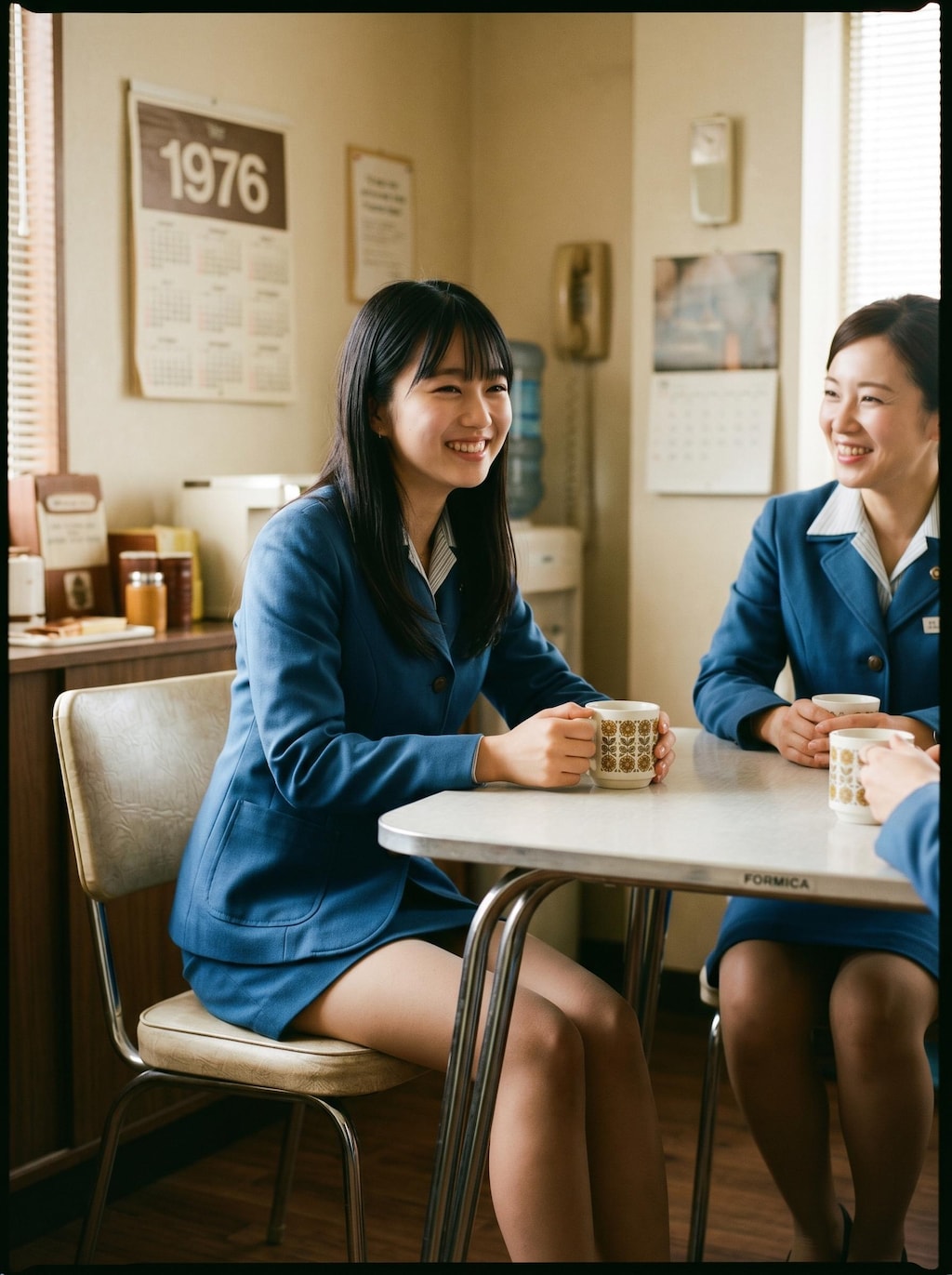 昭和レトロのデパートのエレベーターガール