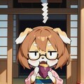 焼き芋を食べる犬娘ちゃん 3枚目