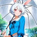 雨の日のうさ耳娘 4枚目