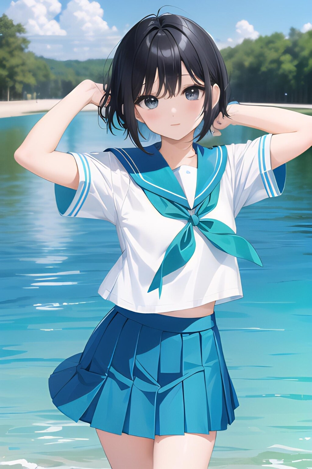 真夏のウォータープレイ