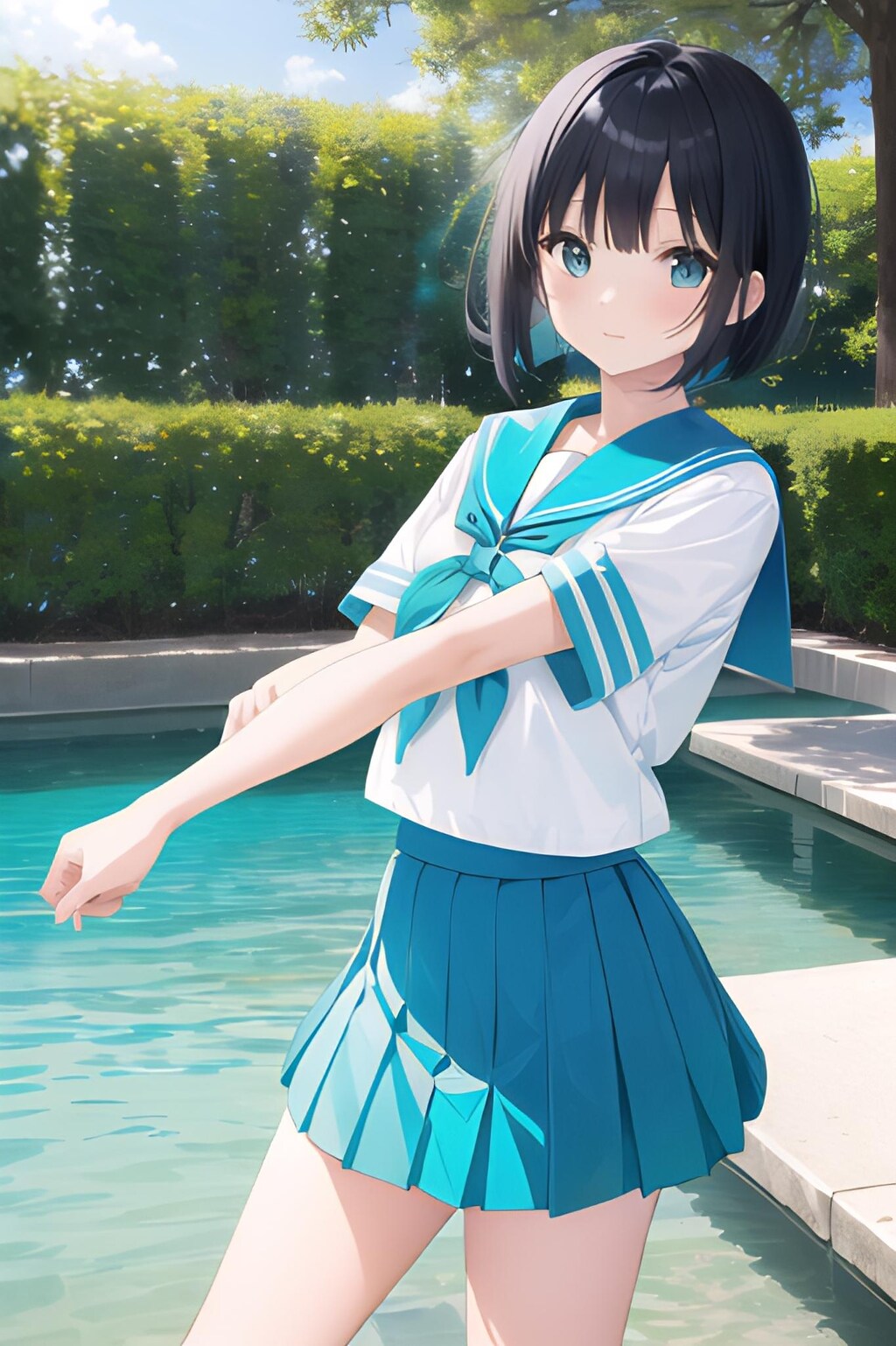 真夏のウォータープレイ