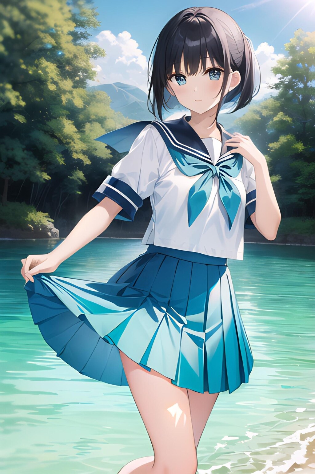 真夏のウォータープレイ