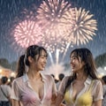 花火大会の夕立2 🎦 4枚目