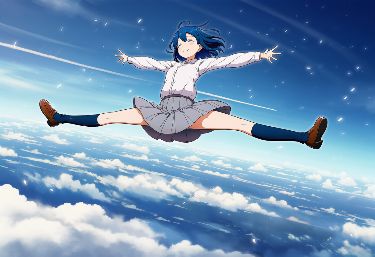 空を飛ぶ夢 | の人気AIイラスト・グラビア