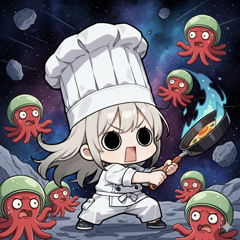 宇宙を料理してインベーダーをやってしまいよったシェフえらいこっちゃ嬢