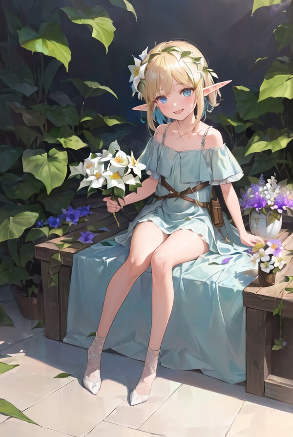 お花好きのエルフ