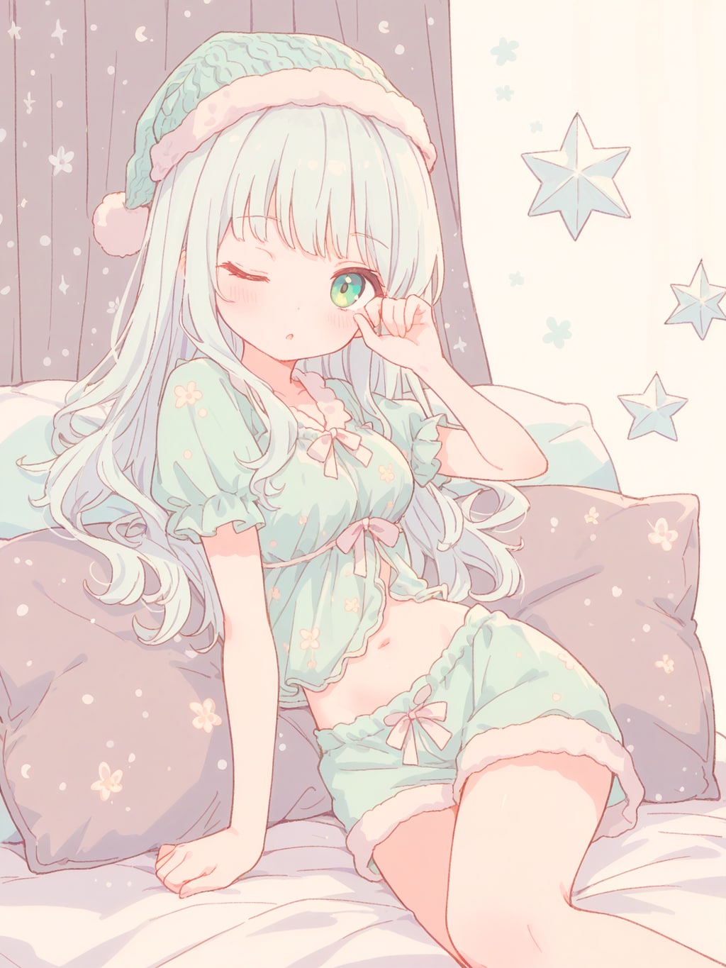 ミントカラーパジャマ