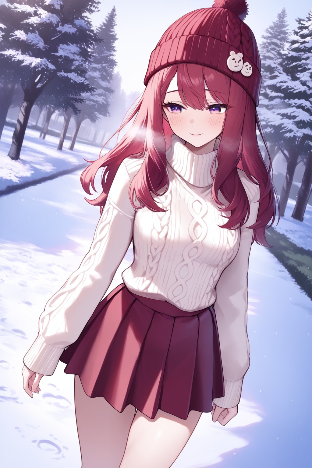 【ＬＩＬＡＣ様版】長身美脚赤髪紫目美少女（春夏秋冬）