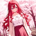 【ＬＩＬＡＣ様版】長身美脚赤髪紫目美少女（春夏秋冬） 3枚目