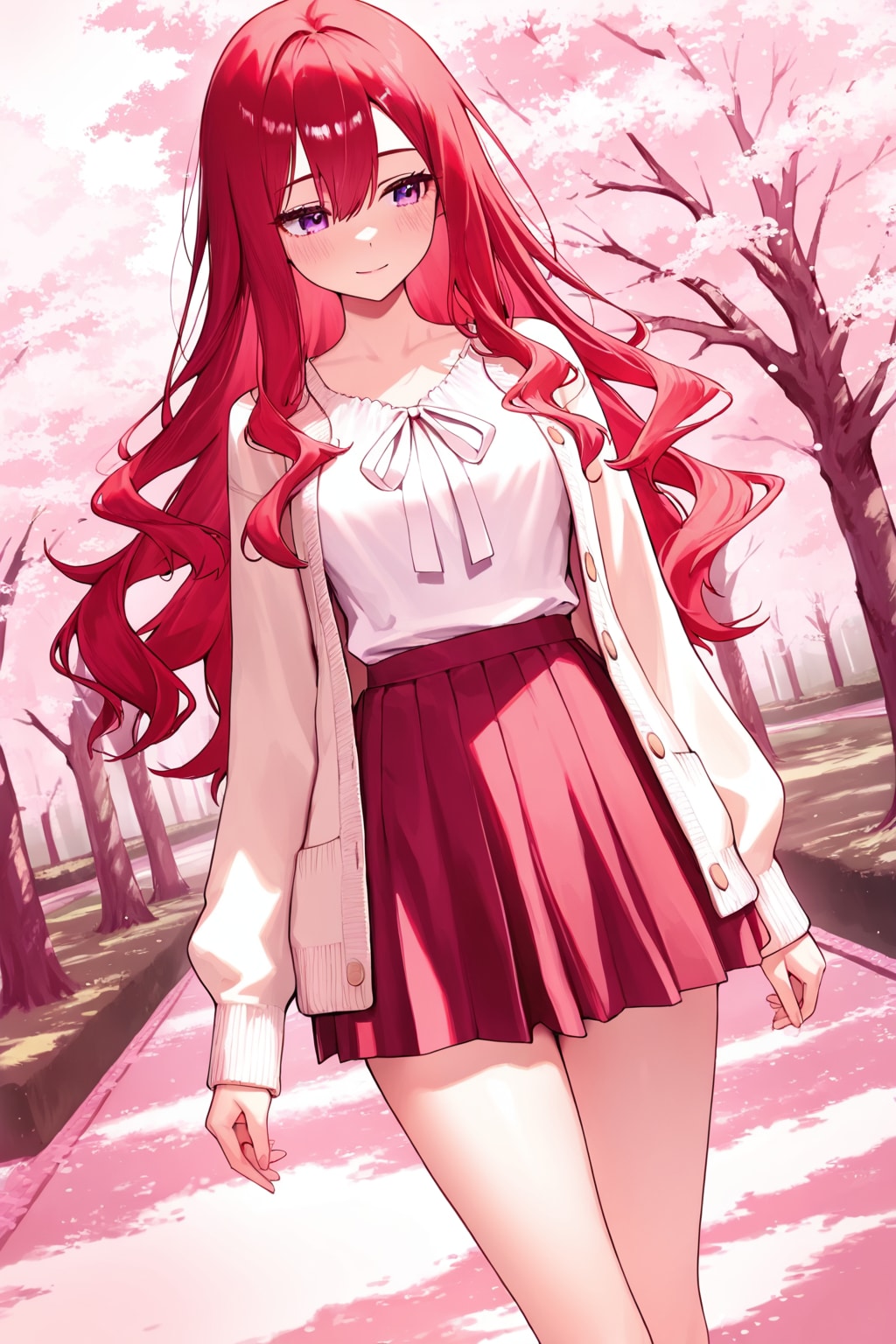【ＬＩＬＡＣ様版】長身美脚赤髪紫目美少女（春夏秋冬）