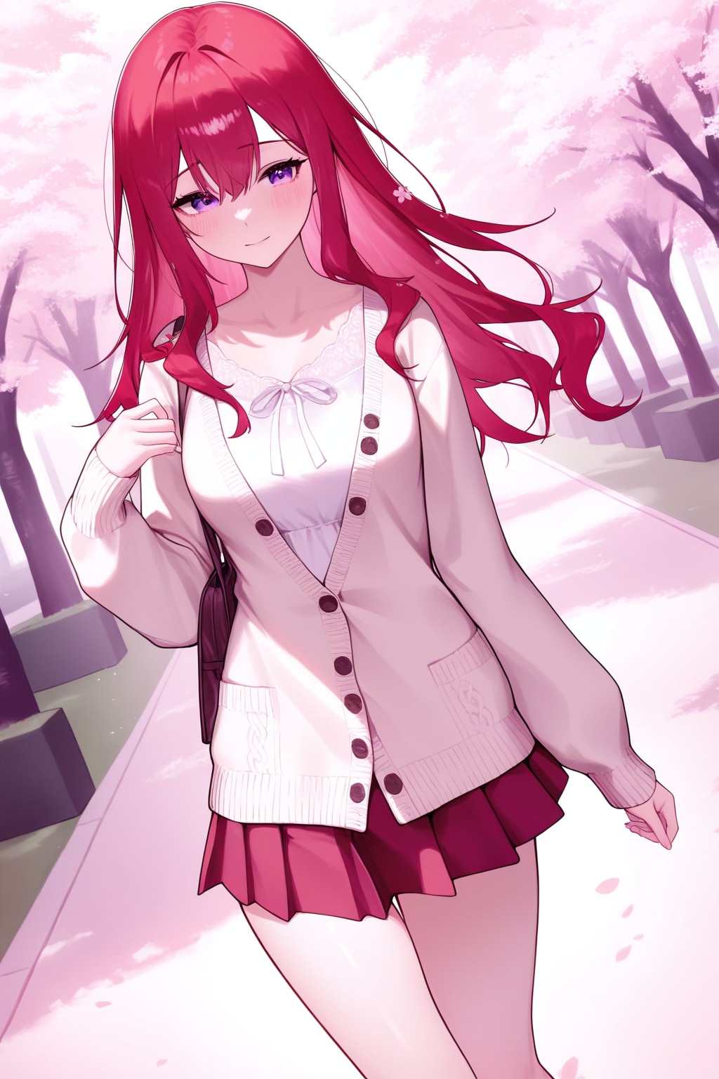 【ＬＩＬＡＣ様版】長身美脚赤髪紫目美少女（春夏秋冬）
