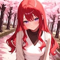 【ＬＩＬＡＣ様版】長身美脚赤髪紫目美少女（春夏秋冬） 2枚目