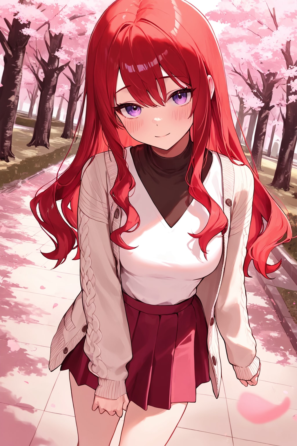 【ＬＩＬＡＣ様版】長身美脚赤髪紫目美少女（春夏秋冬）