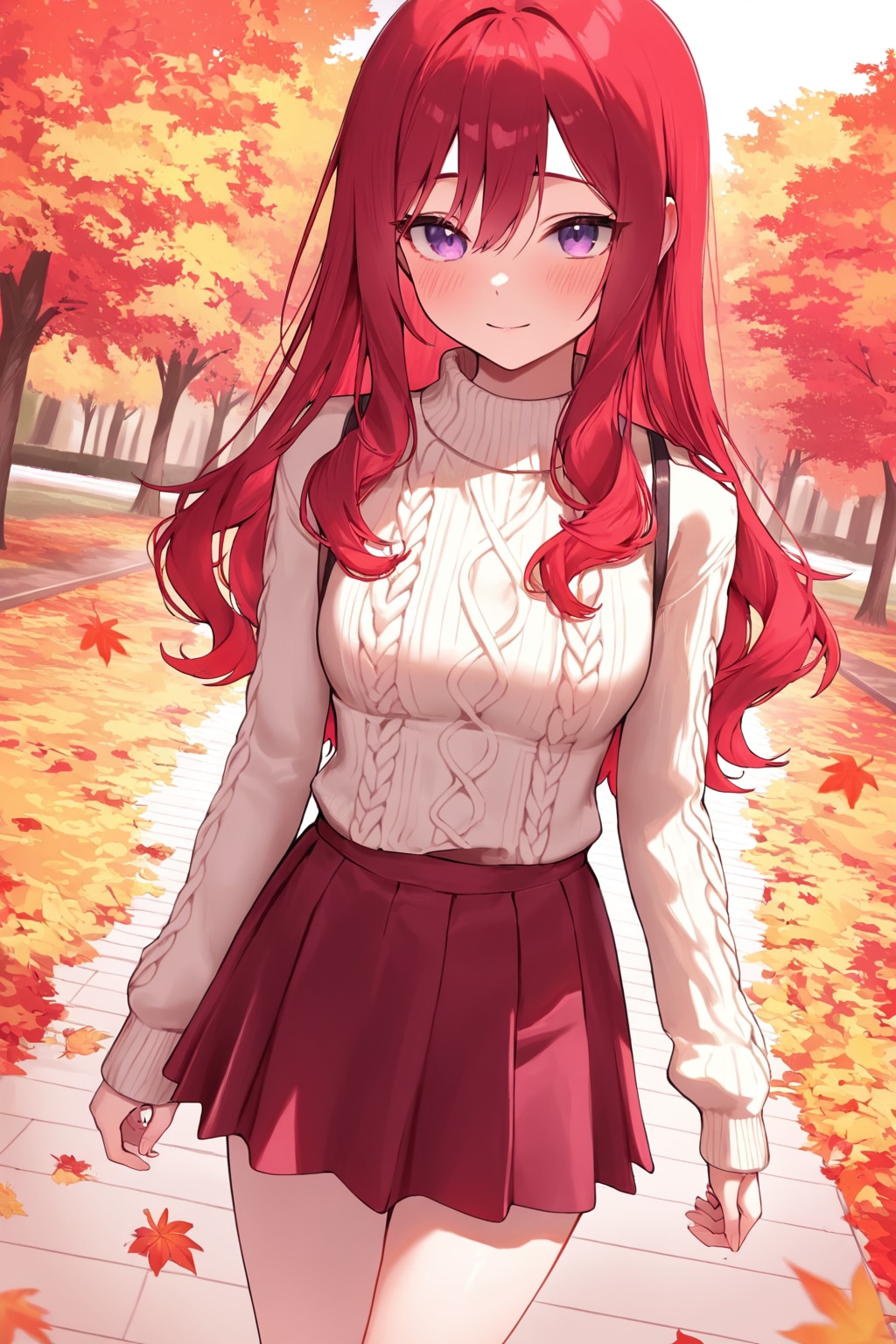 【ＬＩＬＡＣ様版】長身美脚赤髪紫目美少女（春夏秋冬）