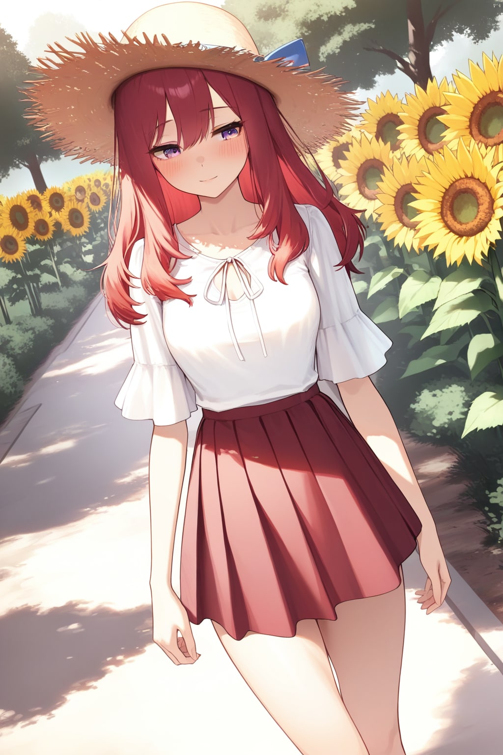 【ＬＩＬＡＣ様版】長身美脚赤髪紫目美少女（春夏秋冬）