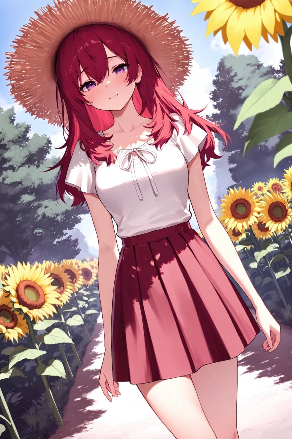 【ＬＩＬＡＣ様版】長身美脚赤髪紫目美少女（春夏秋冬）