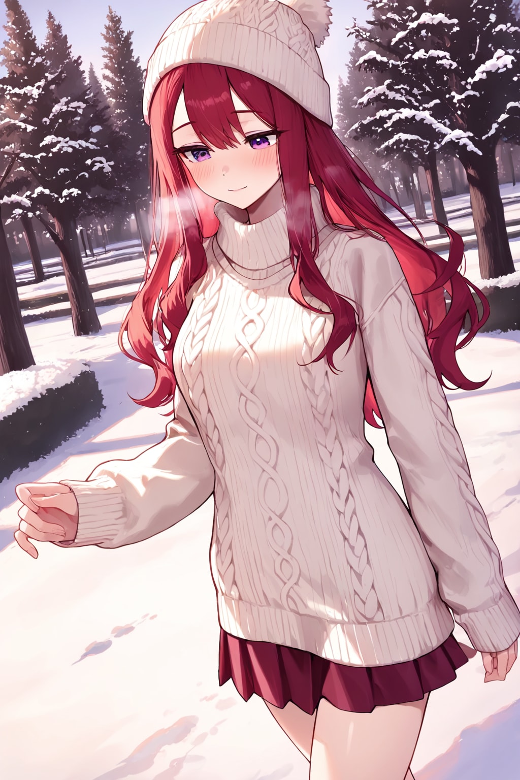 【ＬＩＬＡＣ様版】長身美脚赤髪紫目美少女（春夏秋冬）