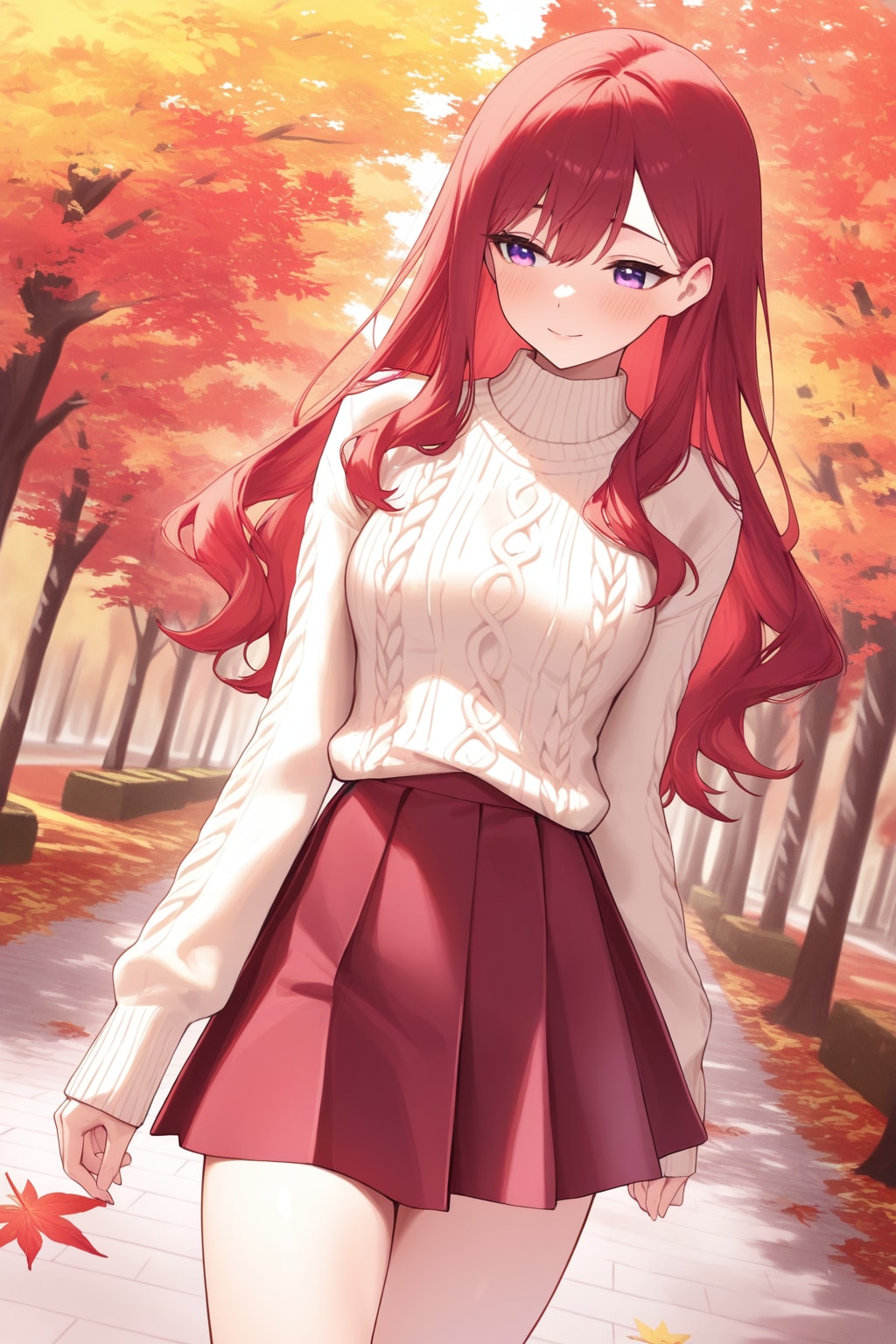 【ＬＩＬＡＣ様版】長身美脚赤髪紫目美少女（春夏秋冬）
