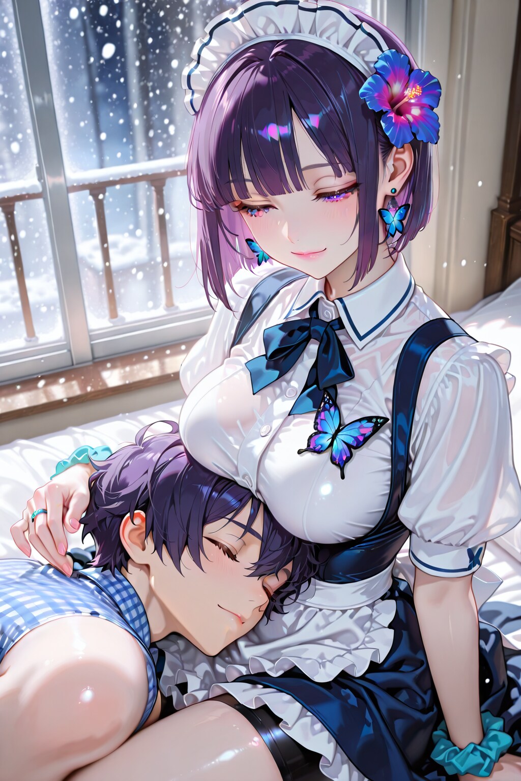 またまた絵梨奈ちゃんに看病されるちちぷい生成者福神❗️