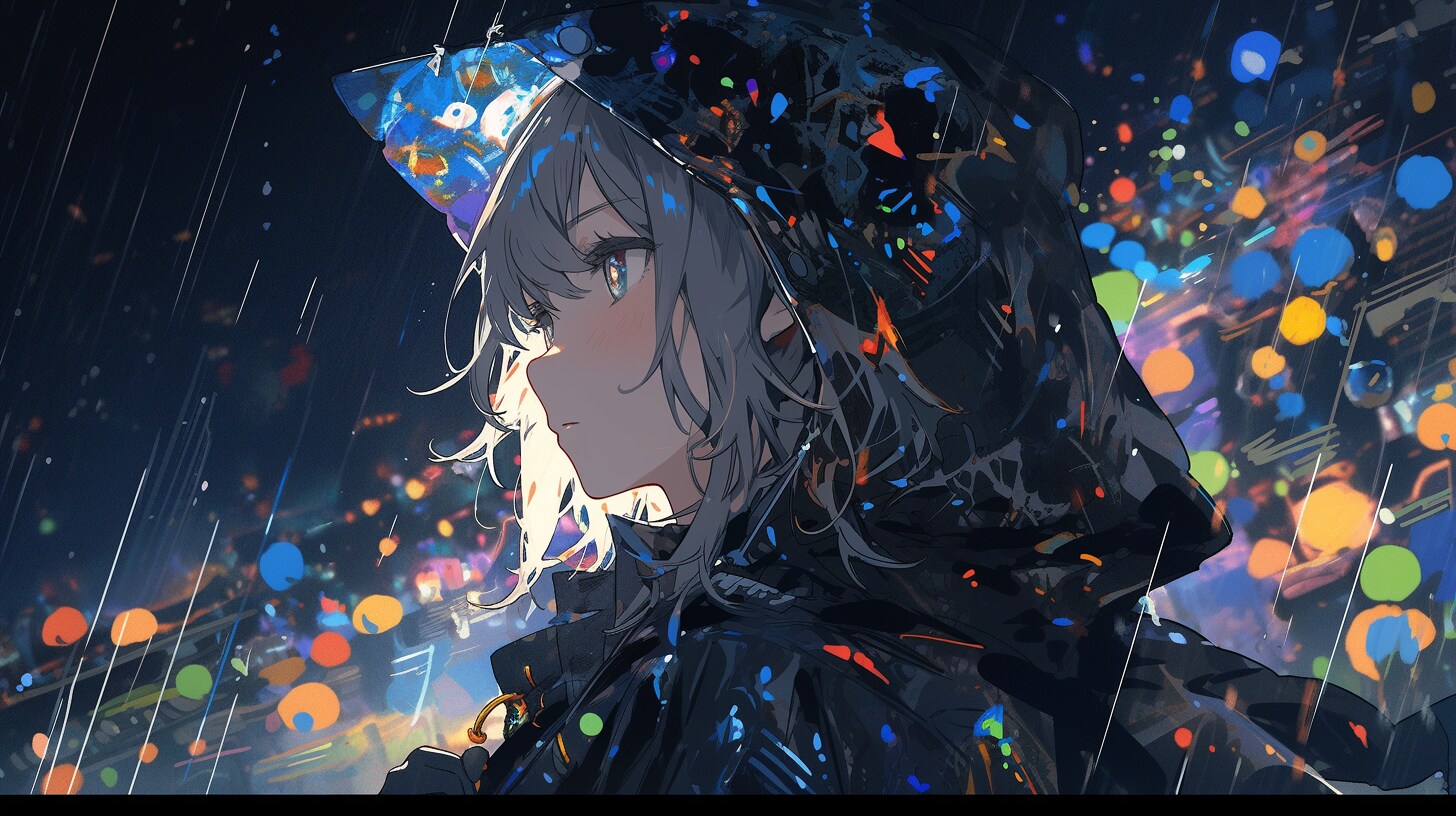 雨夜に舞う色彩の少女 | の人気AIイラスト・グラビア