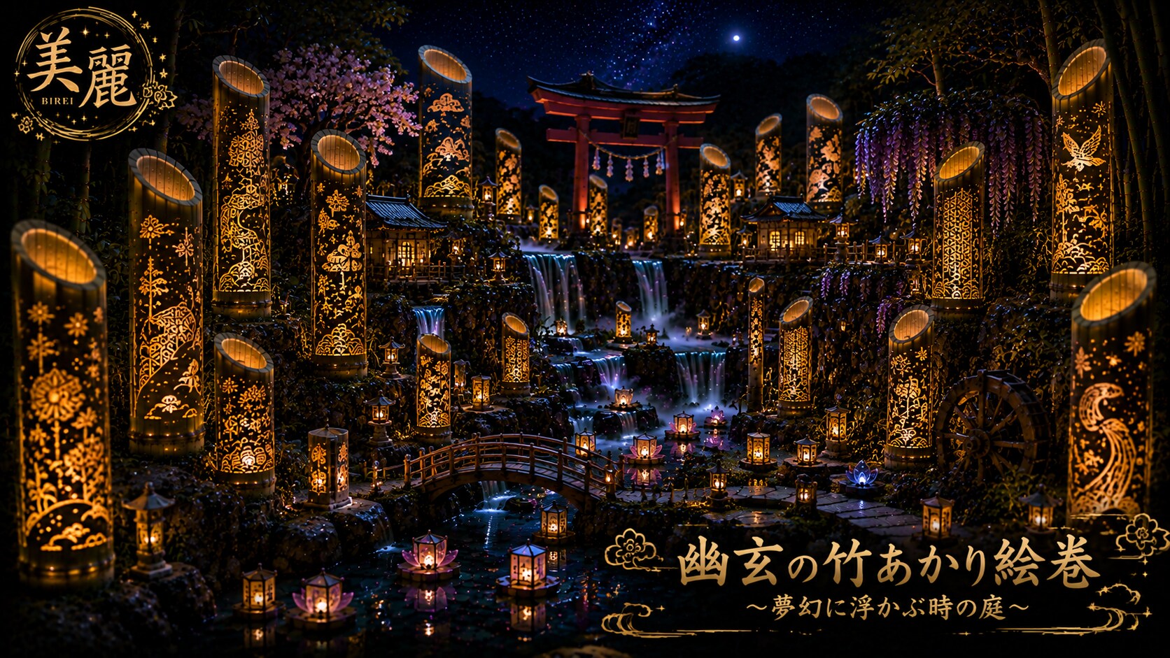 竹灯りアート #patreon #ChatGPT #customGPT #GPTs  #AIillustration #美麗 #竹灯り #beautiful #Japanese #Japanesear | の人気AIイラスト・グラビア