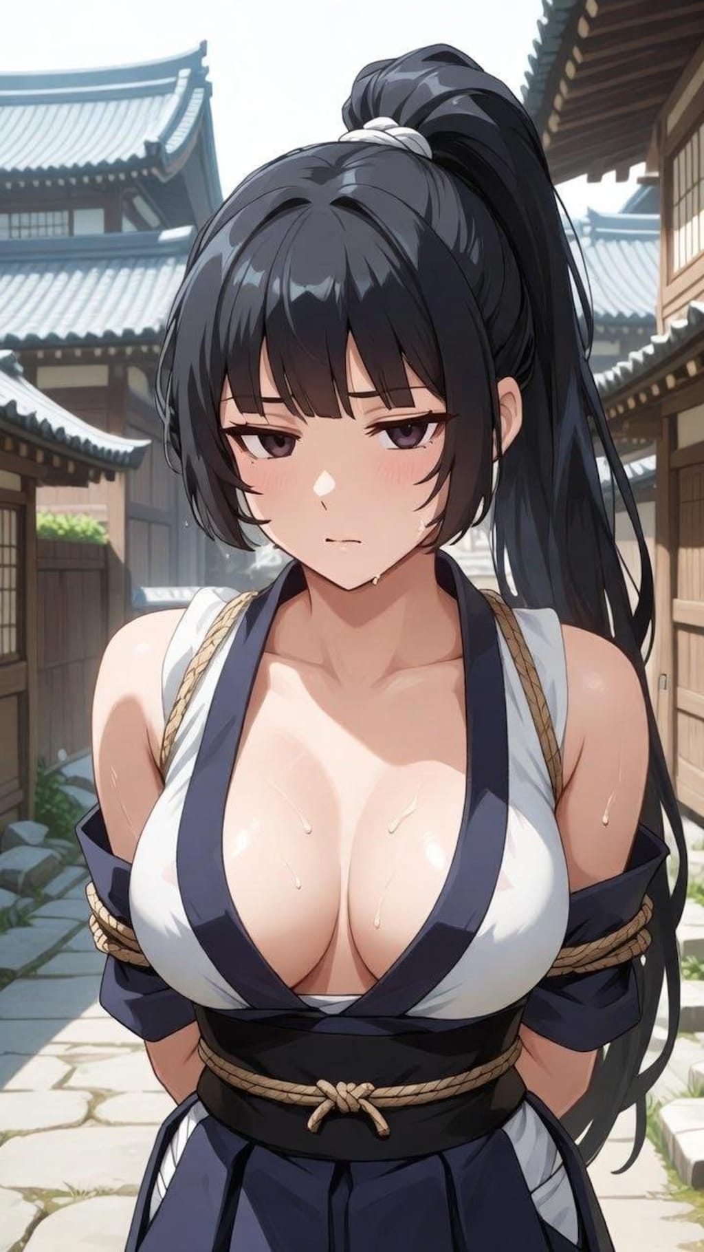 捕まった忍者っぽい子