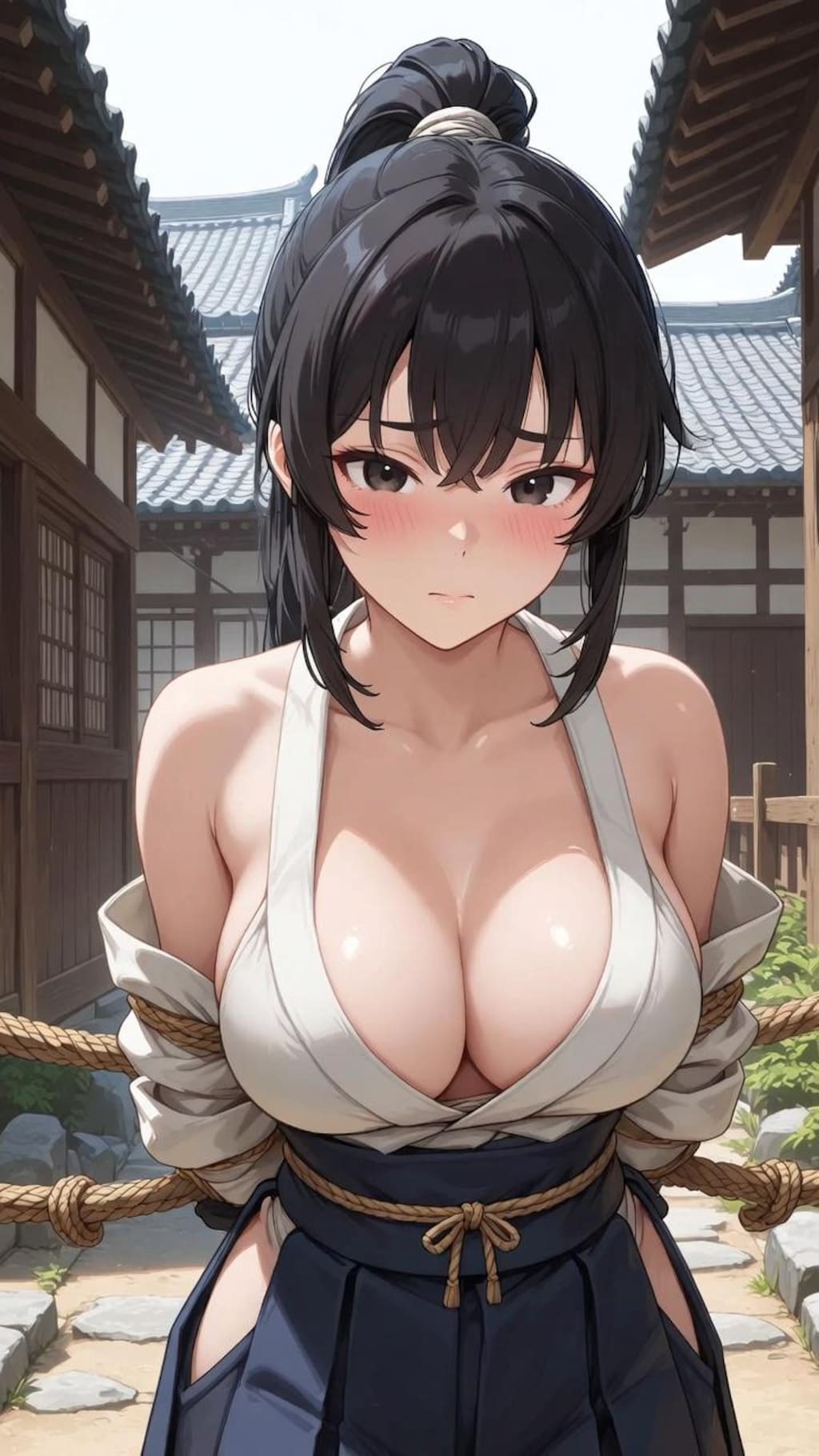 捕まった忍者っぽい子