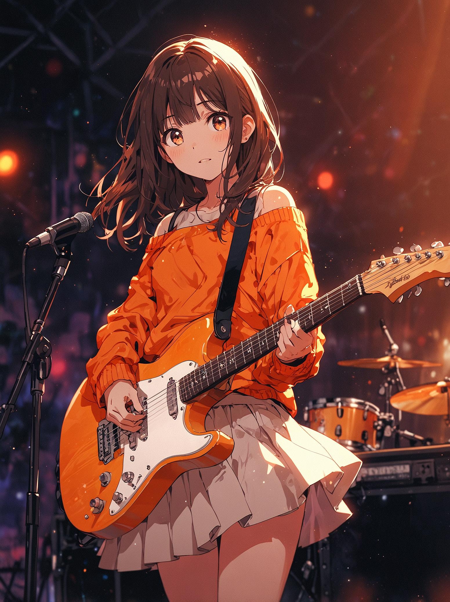 彼女のギターソロ