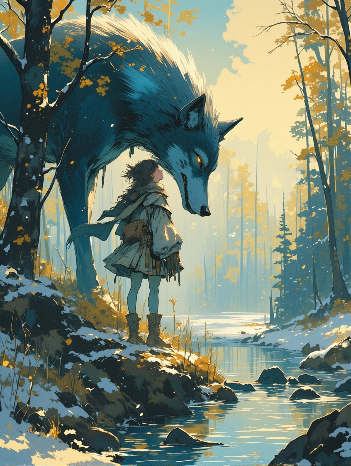 オオカミと娘_37 | の人気AIイラスト・グラビア