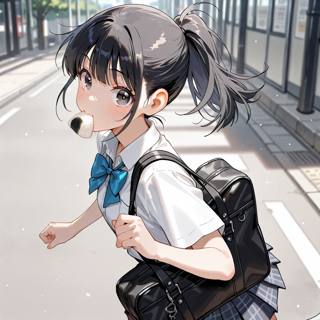 お母さん、なんでもいいから、食べるもの、早く……あっ、意外と早く着いちゃった。ポッキーゲームやる？