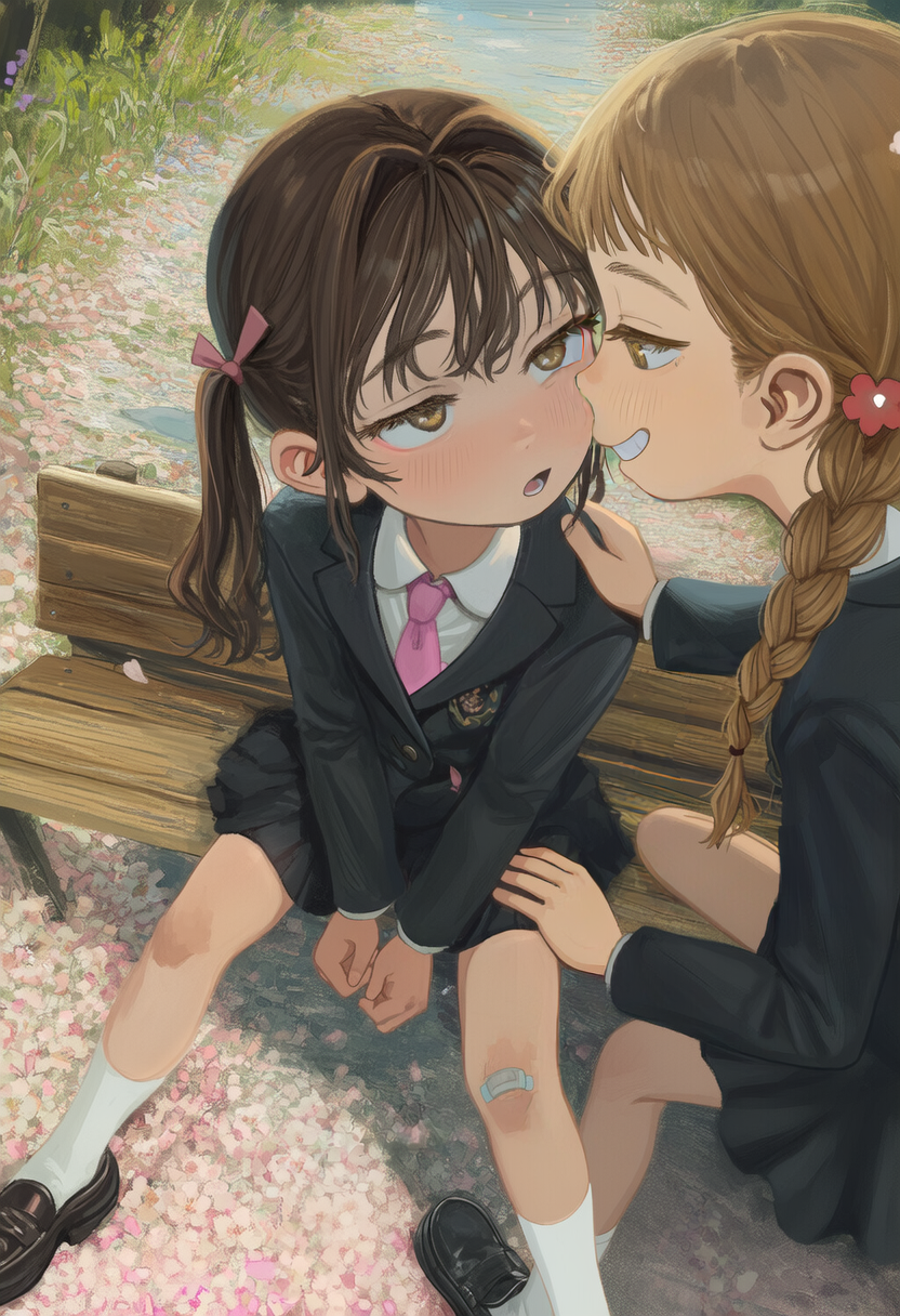 少女と桜(あげわすれ)