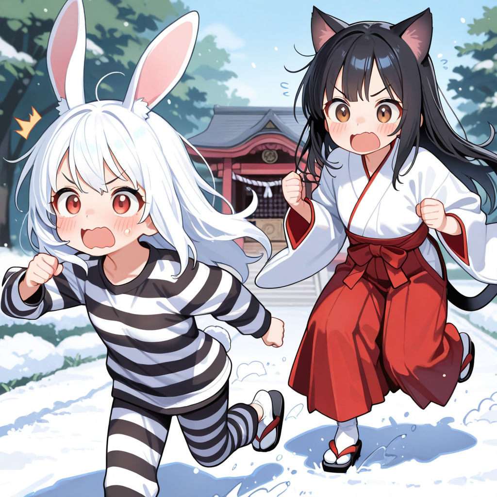 迂闊にも、虎鼠神社に迷い込んでしまったうさぎちゃん | の人気AIイラスト・グラビア