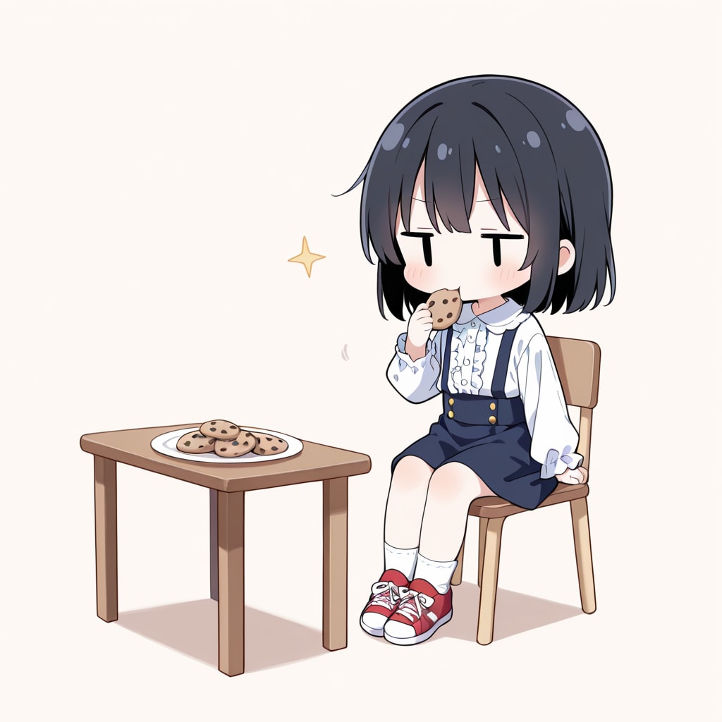 今日のおやつはチョコチップクッキー