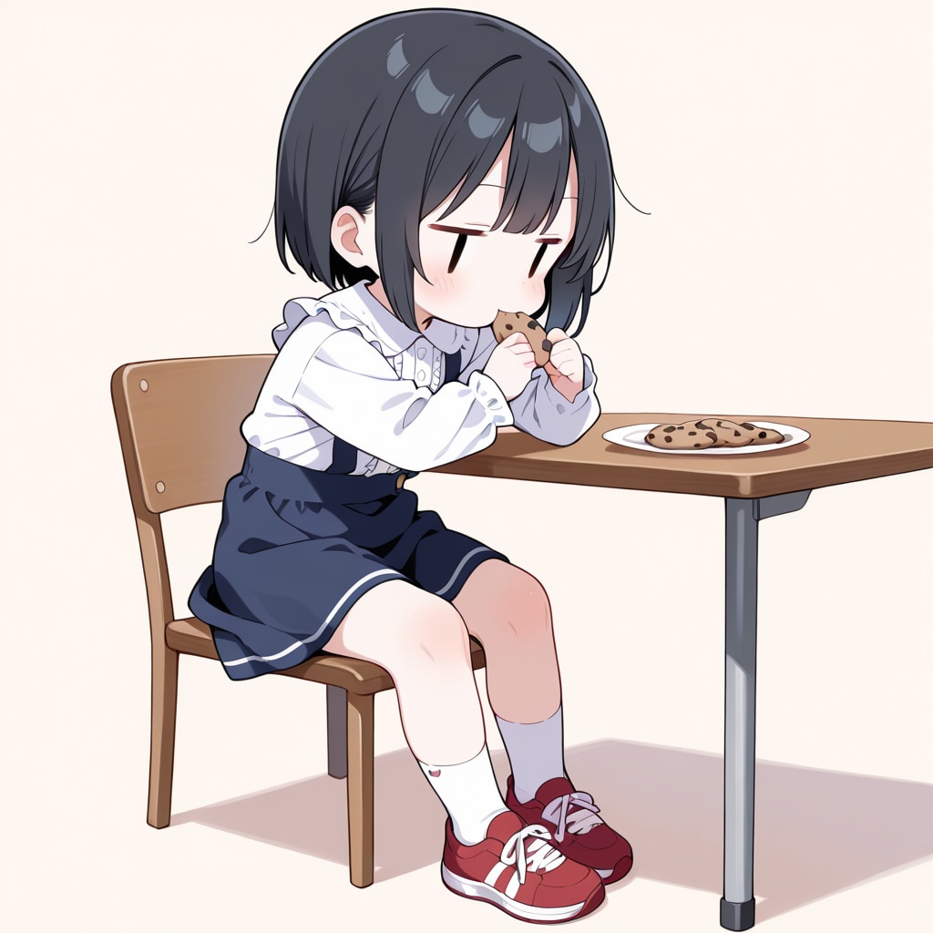 今日のおやつはチョコチップクッキー