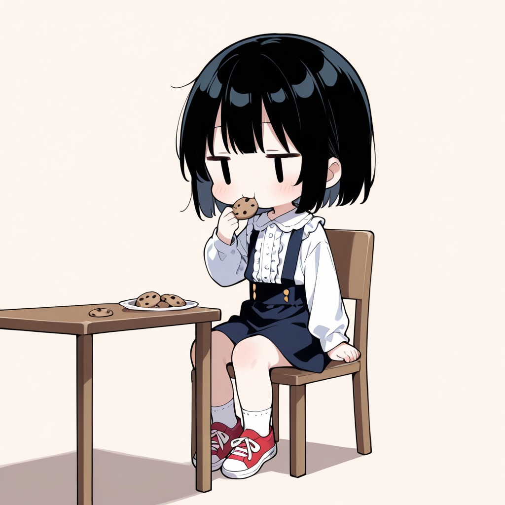 今日のおやつはチョコチップクッキー