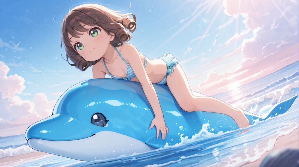 海を満喫中