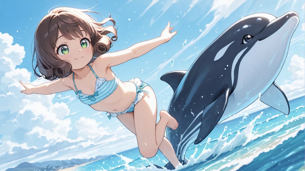 海を満喫中