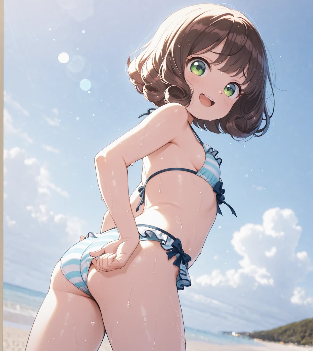海を満喫中