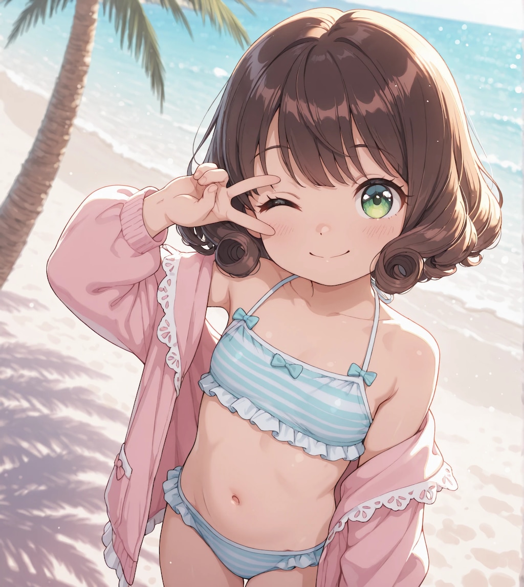 海を満喫中