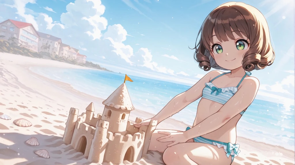 海を満喫中