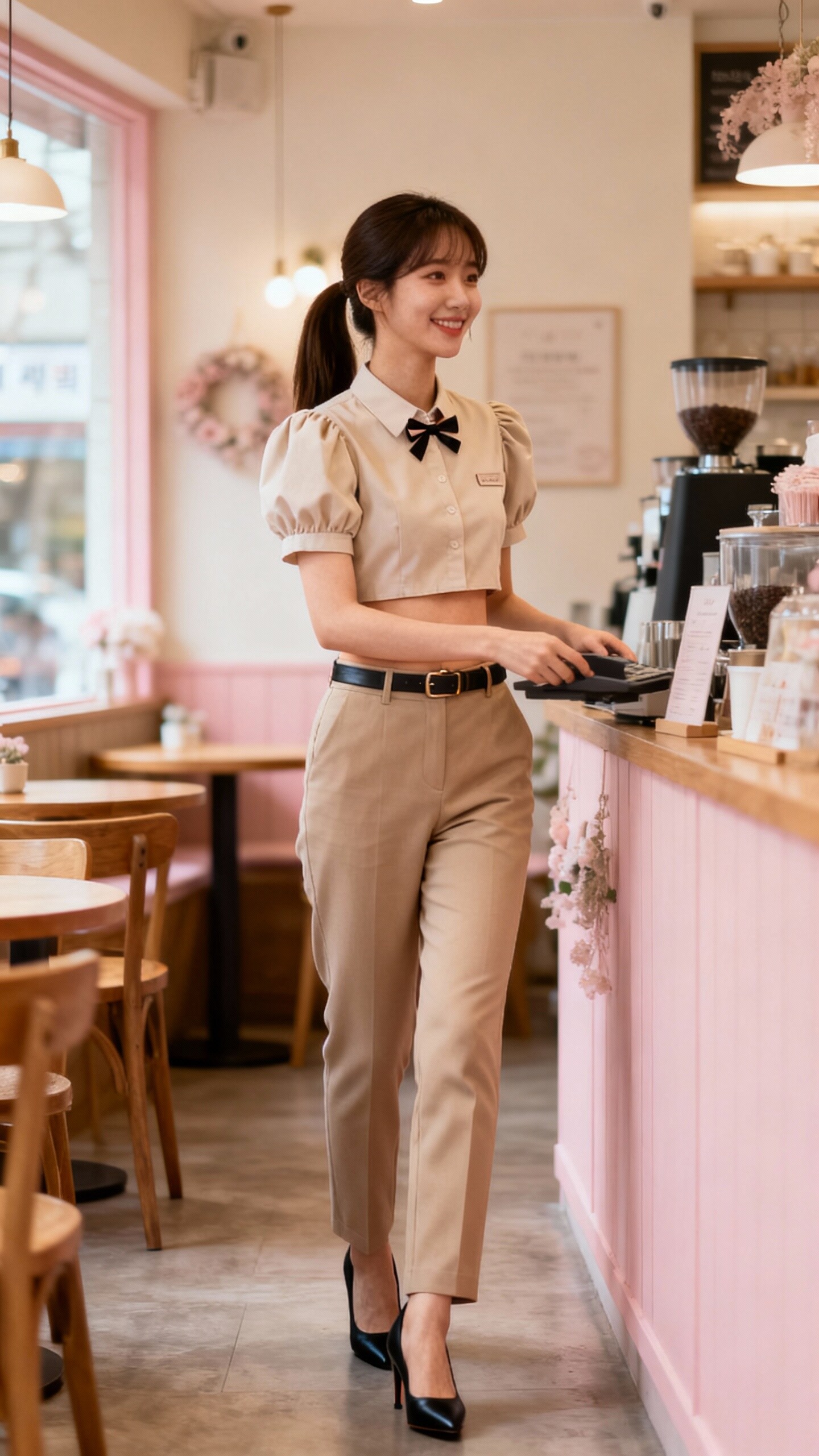 seedream実写特集　かっこかわいい韓国美少女李瑞雅（イ・ソア）の韓国カフェ経営